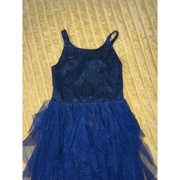 Girls Royal Blue Dress Maxi Long Share Over A Mini Dress XtraOrdinary Size 7 - Picture 7 of 12